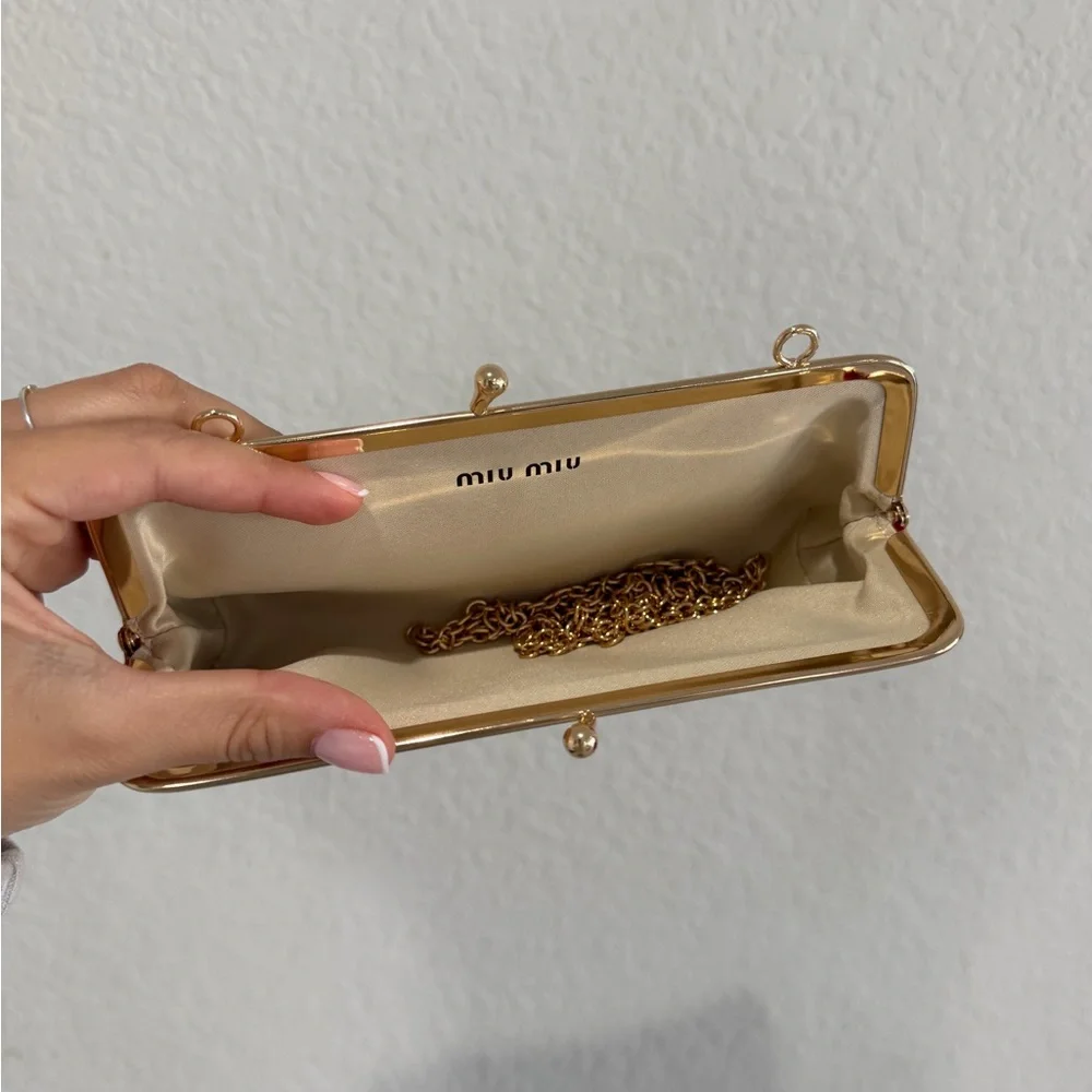 MiuMiu Heart Print Clutch/Cross-body (GWP) - Picture 3 of 4